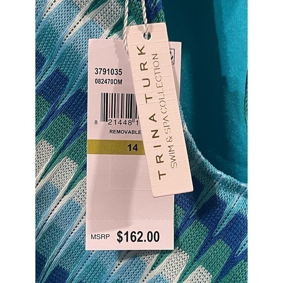 Trina Turk Moonray Ring Front One Piece Swimsuit Size 14‎ - Picture 8 of 9